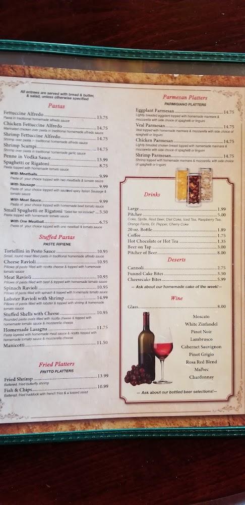 Tony's Family Ristorante And Pizzeria Menu image 2